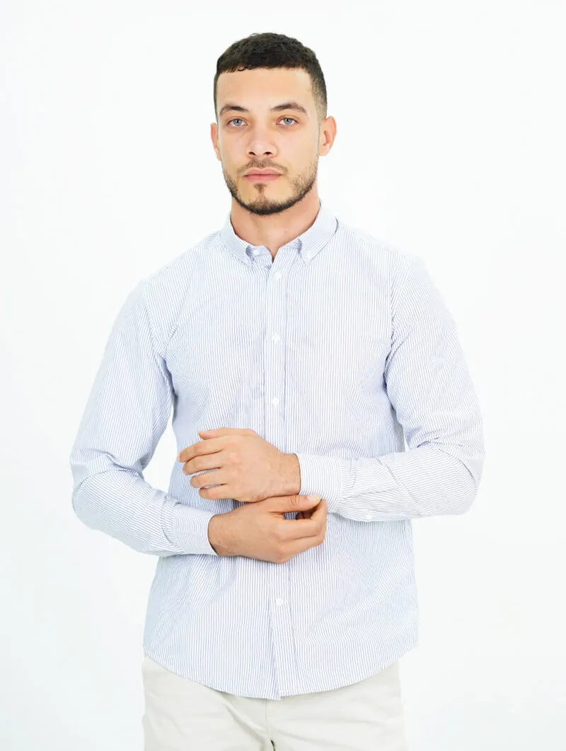 Chemise en coton rayée